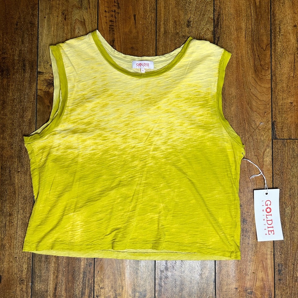 Goldie Lewinter Green Sleeveless Tank Top NWT Size S